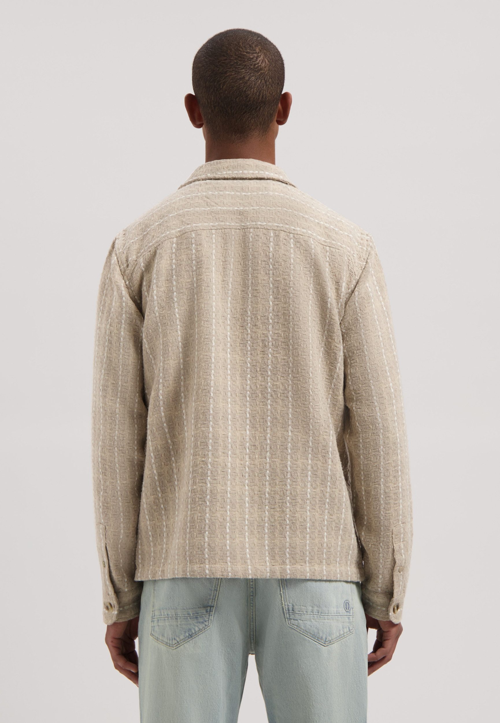 Dstrezzed Hemdjacke DS_Lino Check Overshirt - Langarmhemd - Jacke - Karomuster mit Struktu