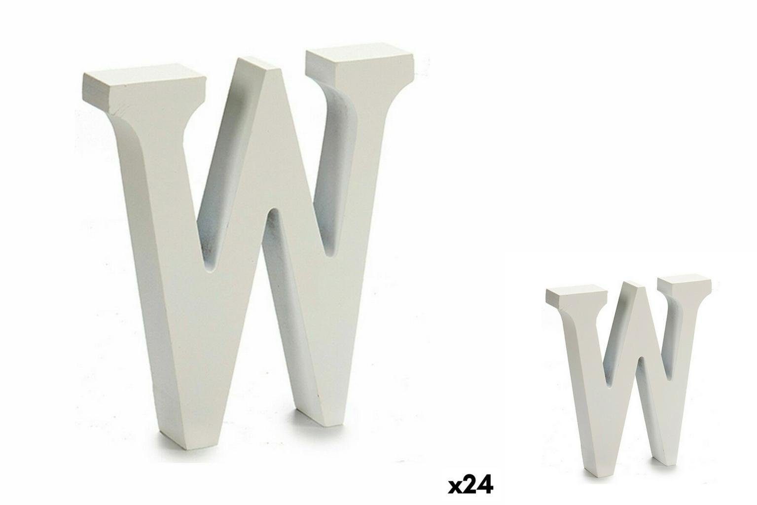 2 Holz 24 x x Buchstabe Weiß 14,5 W 16 cm Pincello Dekoobjekt Stück