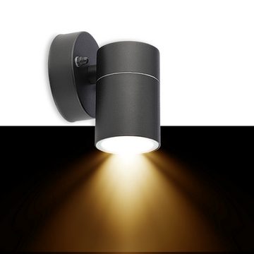 oyajia Wandleuchte Edelstahl LED Wandleuchte mit Bewegungsmelder GU10 Up & Down Wandlampe, LED wechselbar, Warmweiß, IP54 Wasserdicht, Außen / Innen Wandleuchten 230V