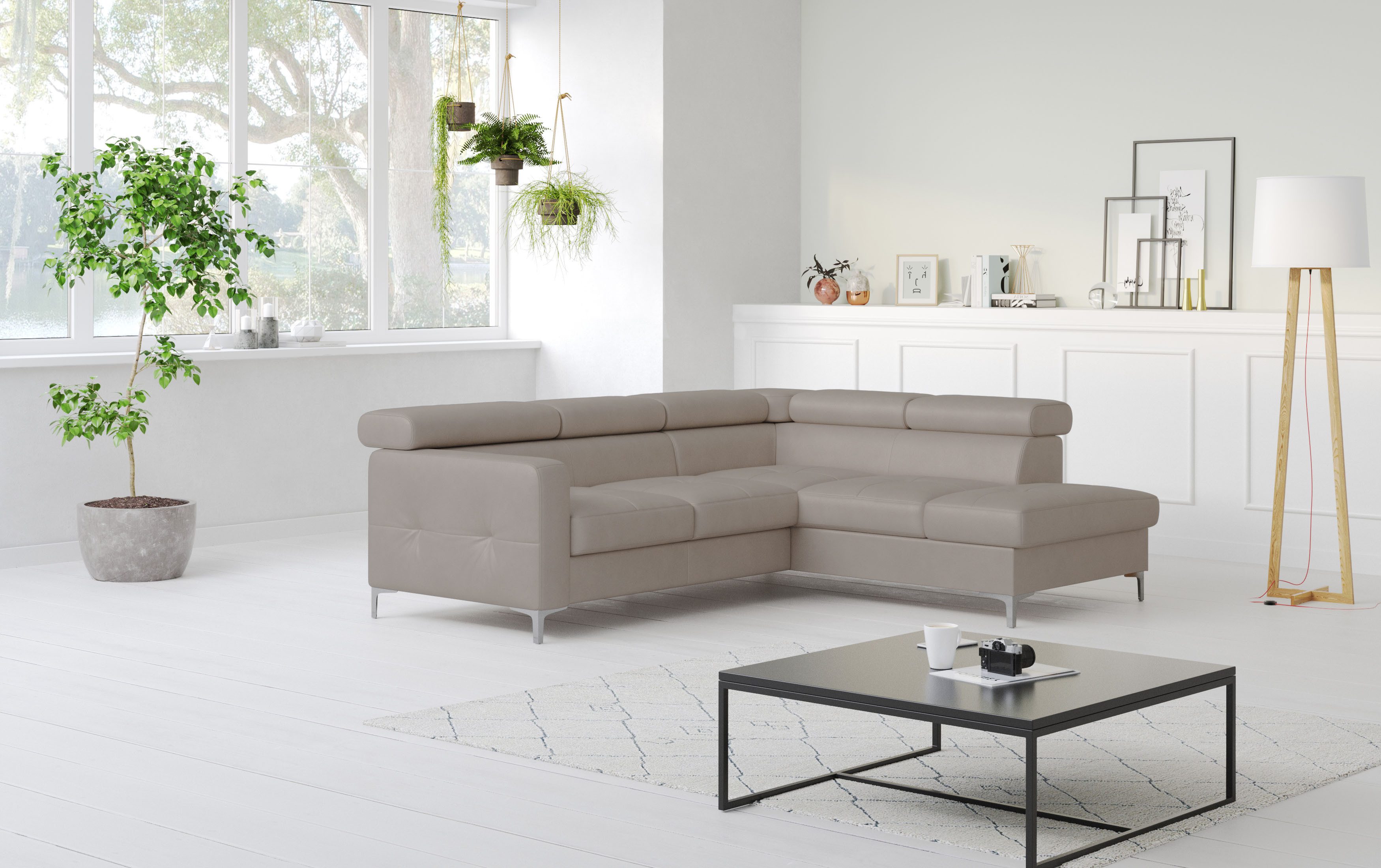 COTTA Ecksofa Sammy L-Form, mit Kopfteilverstellung, günstig online kaufen