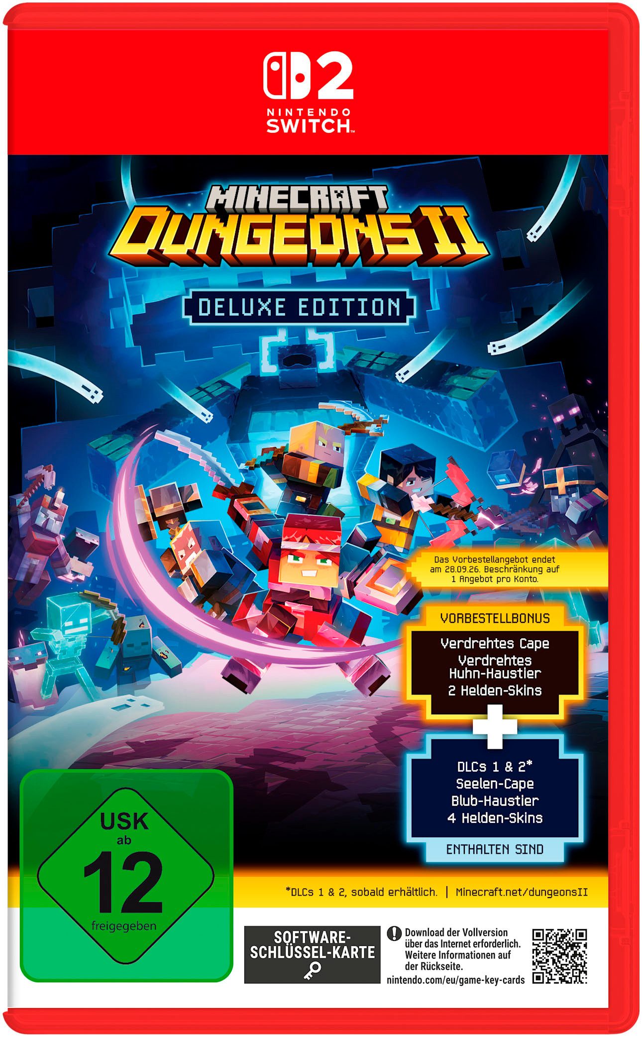 Minecraft Dungeons II Deluxe Edition (Code in a Box), Nintendo Switch 2