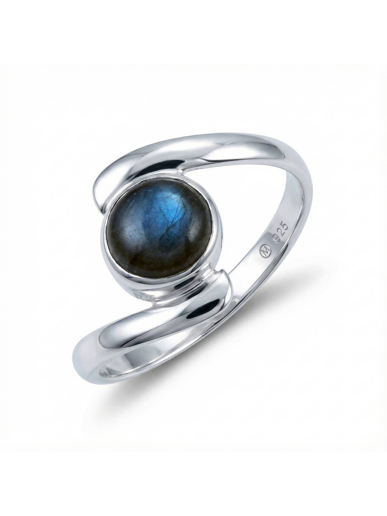 Silberring SAMAYA aus 925 Silber mit Labradorit
