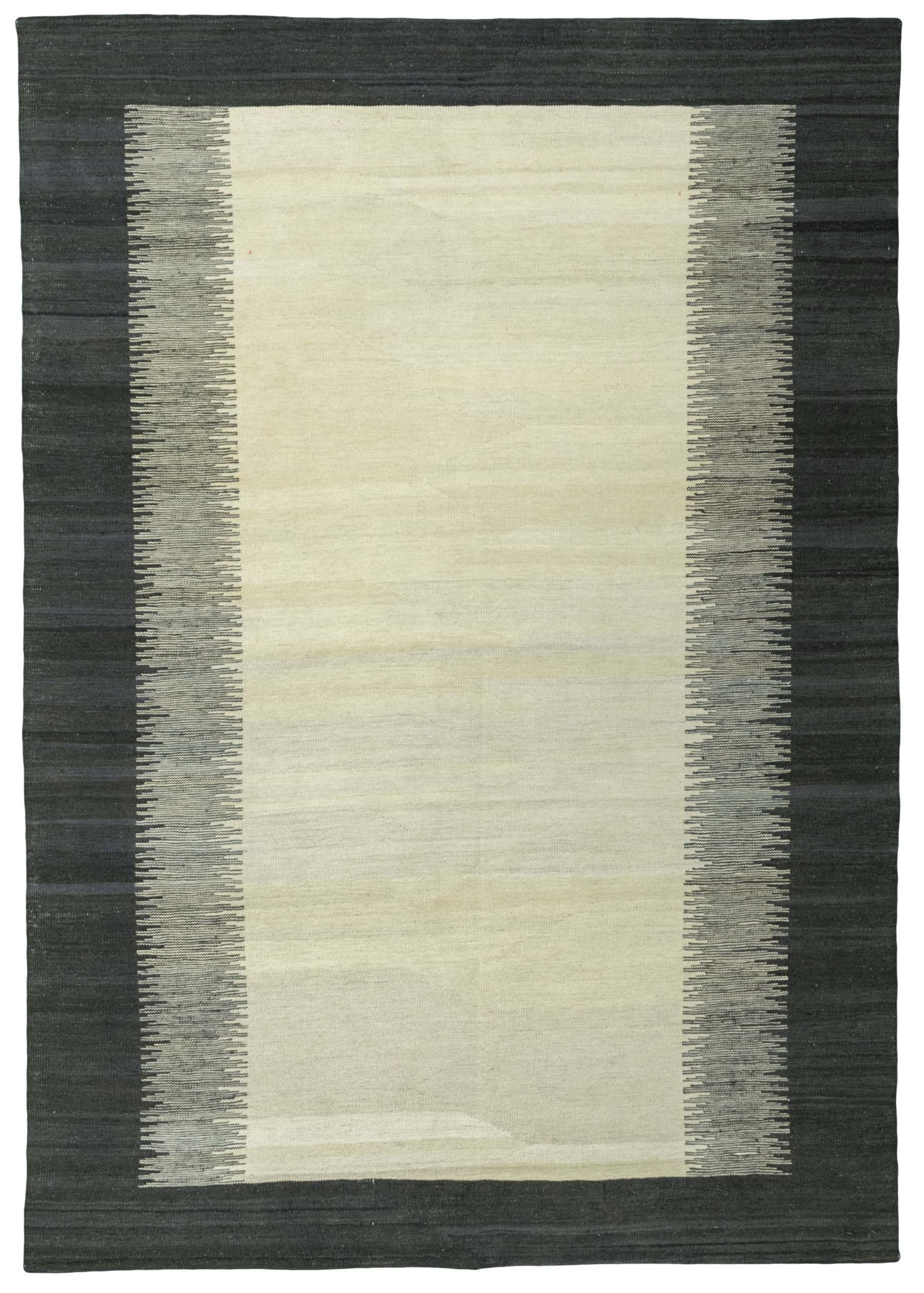 CABBEL Orientteppich 254x178 cm Kandou Beige Kelim Teppich Schurwolle Handgewebt Unikat, rechteckig, Höhe: 5 mm, 100% Schurwolle – weich und pflegeleicht