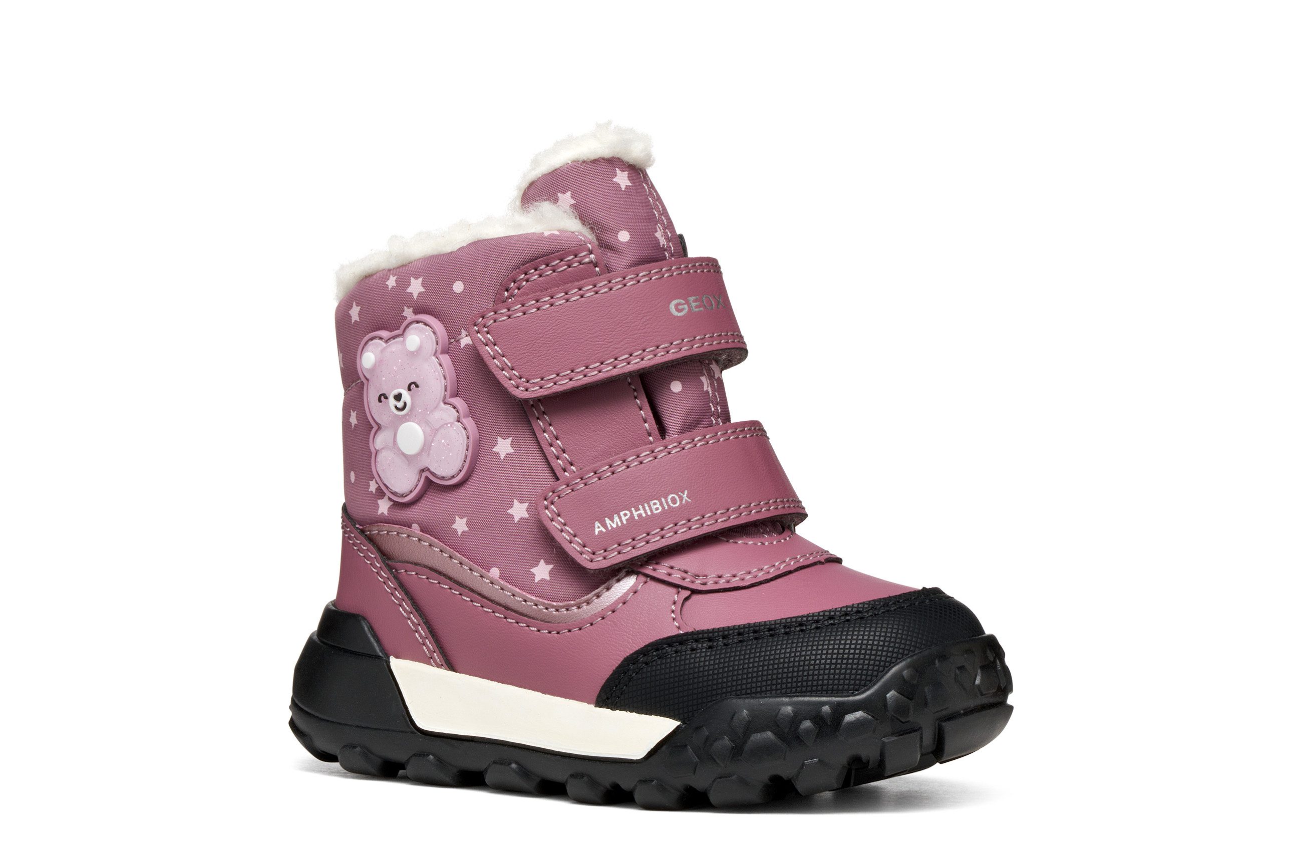 Geox B TREKKYUP GIRL B AB Lauflernschuh Winterboots, Klettstiefel, mit Größenschablone zum Download