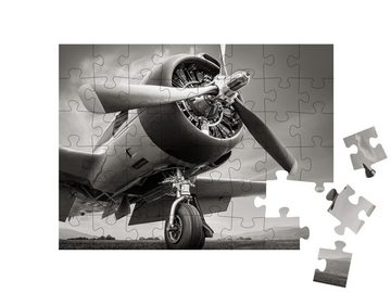 puzzleYOU Puzzle Frontansicht: Historisches Flugzeug, 48 Puzzleteile, puzzleYOU-Kollektionen Historische Bilder