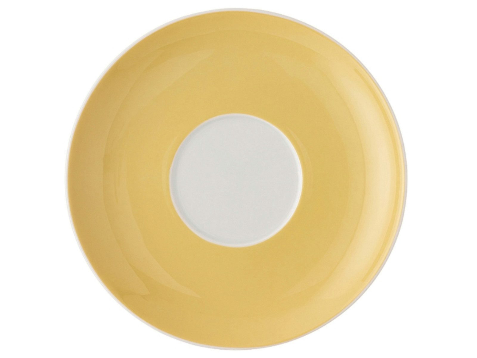 Thomas Porzellan Untertasse Sunny Day Soft Yellow Cappuccino Untertasse 16,5cm, Untertasse