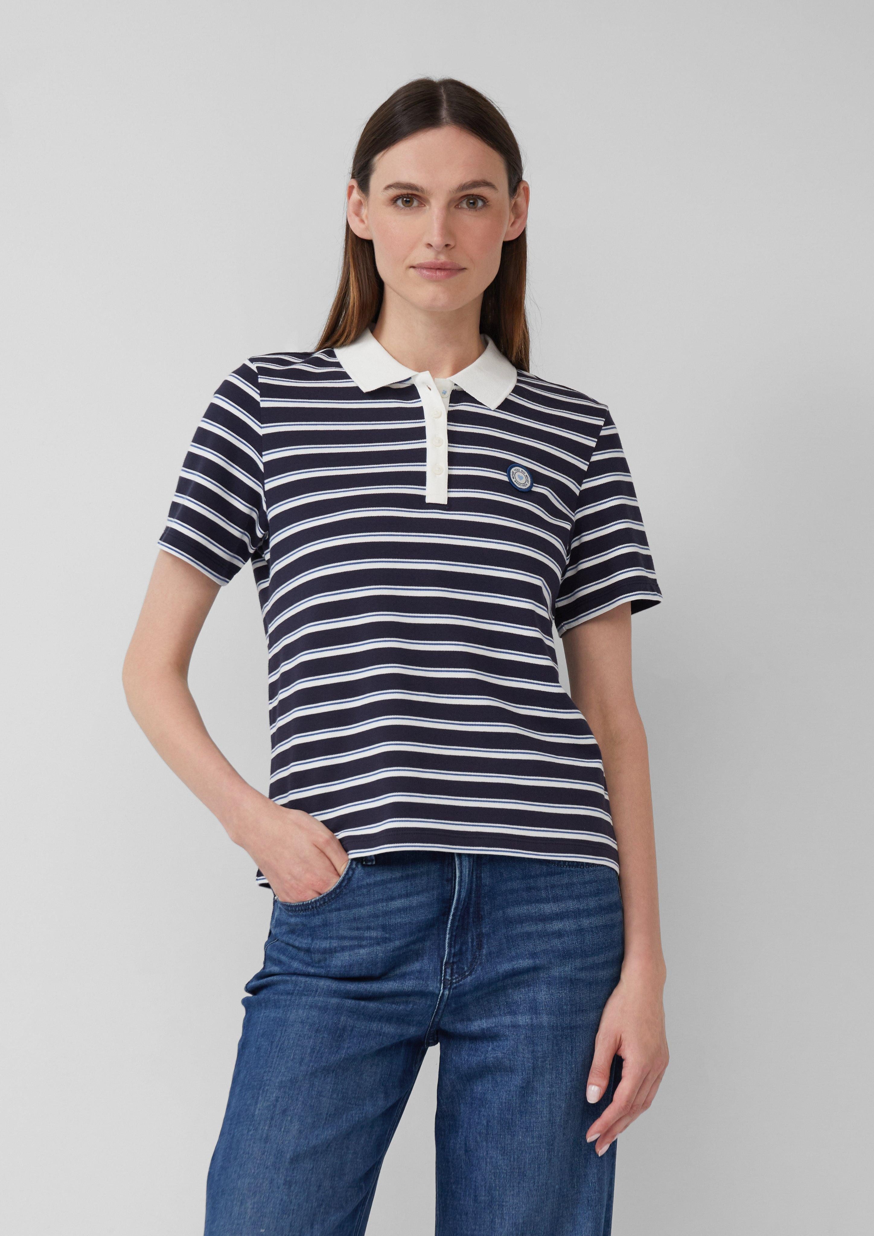 s.Oliver Kurzarmshirt Poloshirt aus Baumwollmix mit günstig online kaufen