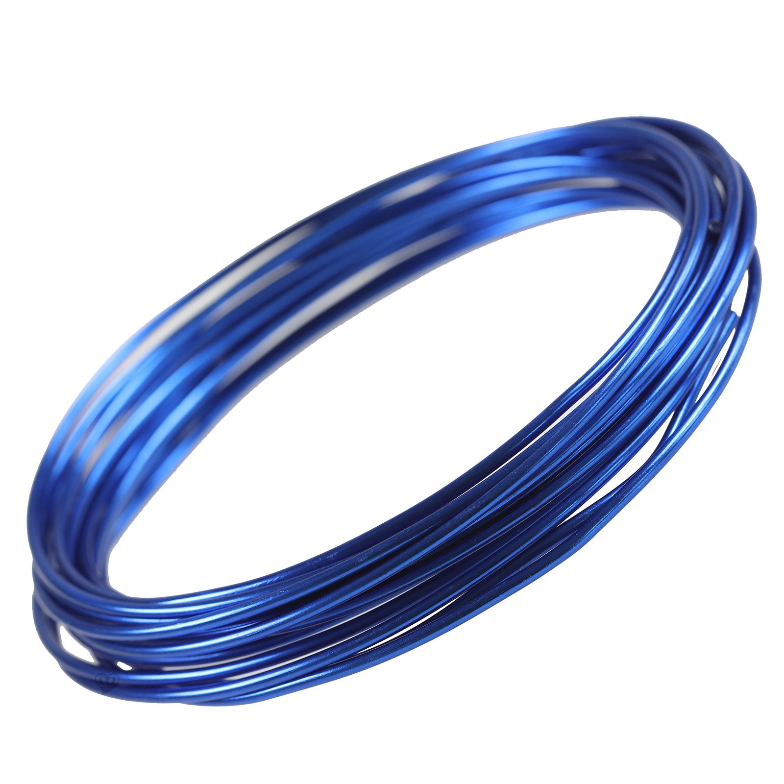 maDDma Basteldraht 5m Aluminiumdraht 2mm Biegedraht Bindedraht Floristikdraht, blau