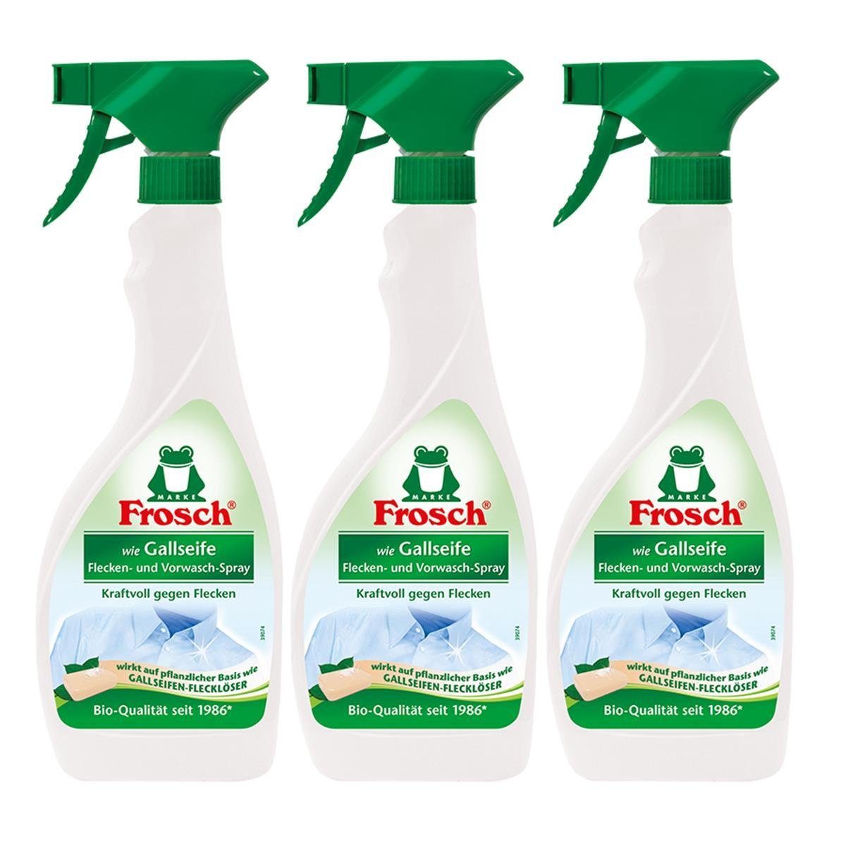 FROSCH und Fleck-Entferner ml Spray Vorwasch Fleckentferner 500 3x wie Gallseife Frosch Sprü