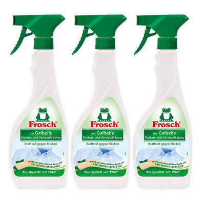 FROSCH 3x Frosch wie Gallseife Fleck-Entferner und Vorwasch Spray 500 ml Sprü Fleckentferner