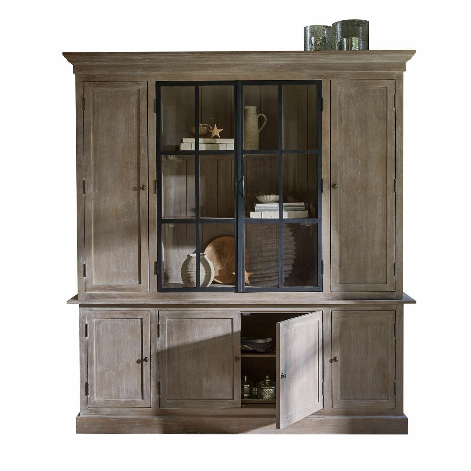 Mirabeau Hochschrank Schrank Valandor antikgrau