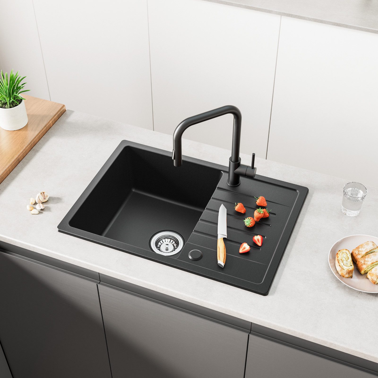 CECIPA MAX Granitspüle Küchenspüle Granit Einbauspüle günstig online kaufen