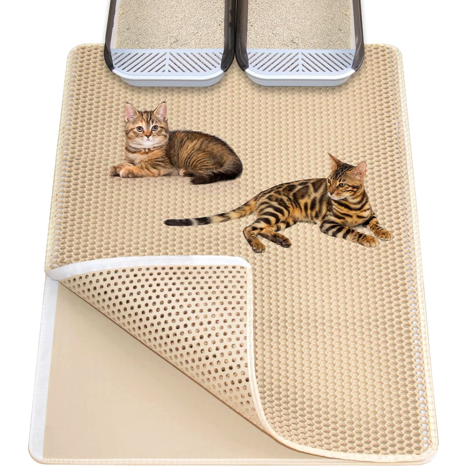 NUODWELL Katzenecktoilette Katzenklo Matte Unterleger Katzenklo Vorleger wa günstig online kaufen