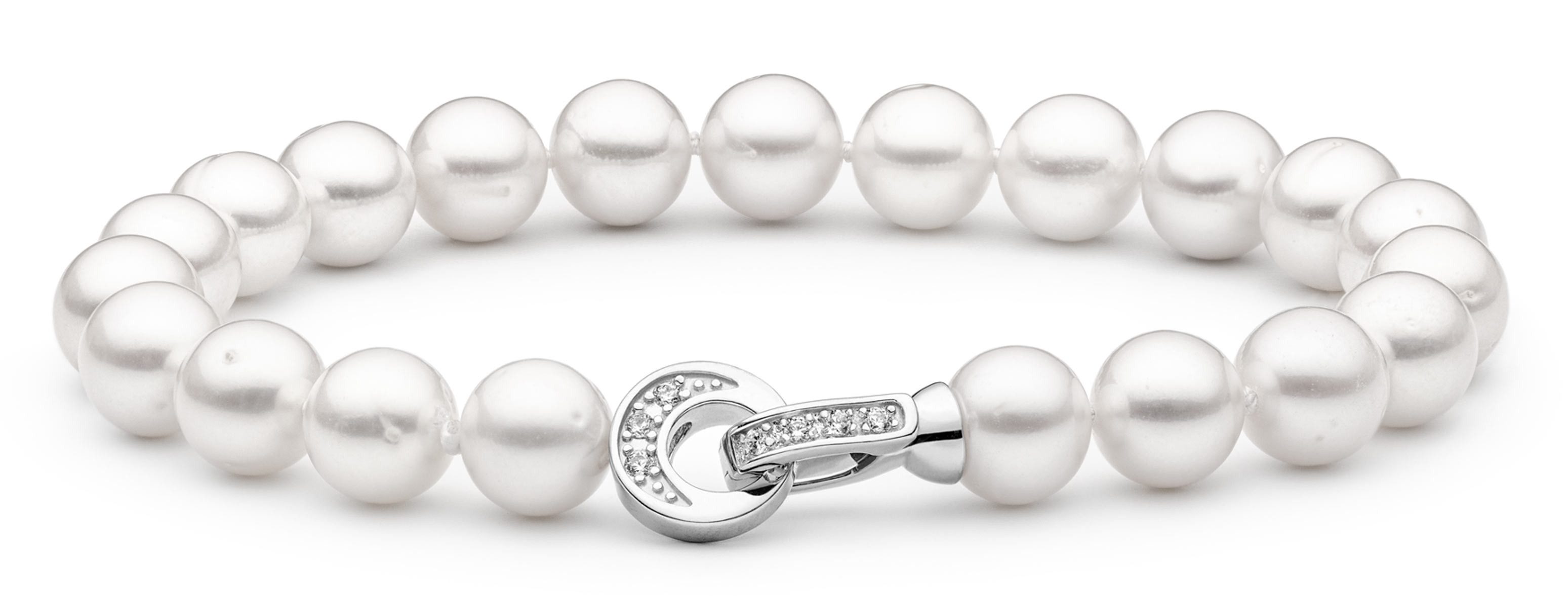 Gaura Pearls Perlenarmband klassisch weiß rund günstig online kaufen