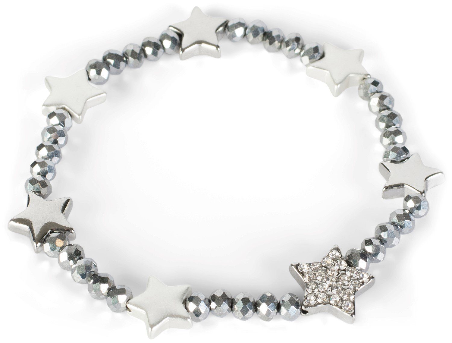 styleBREAKER Armband »Kunststoff Perlen Armband Strass Stern« (1-tlg),  Kunststoff Perlen Armband Strass Stern online kaufen | OTTO