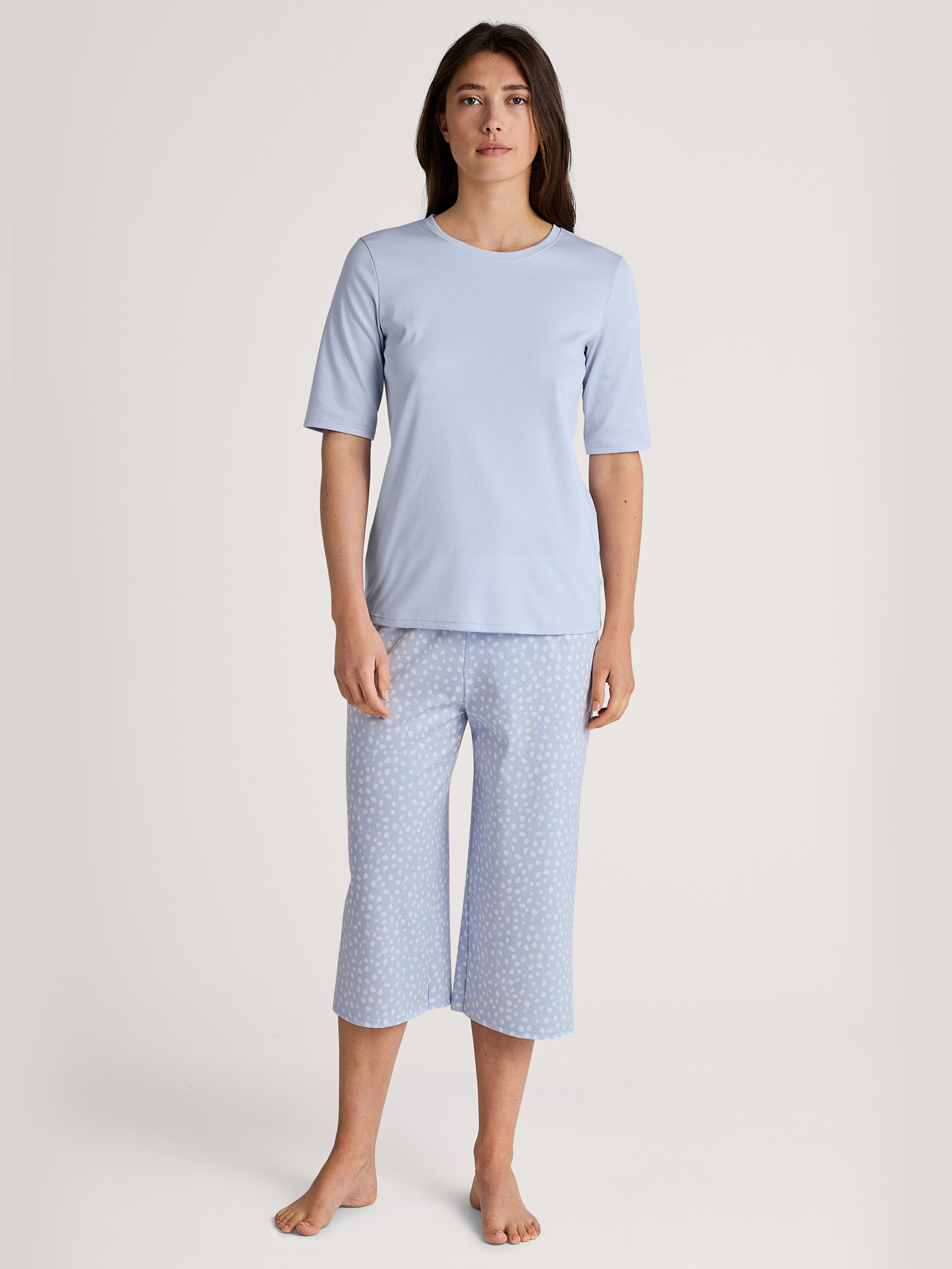 CALIDA Pyjamahose Favourites Sleep 3/4-Länge, Interlock-Qualität, lockere Passform, weich
