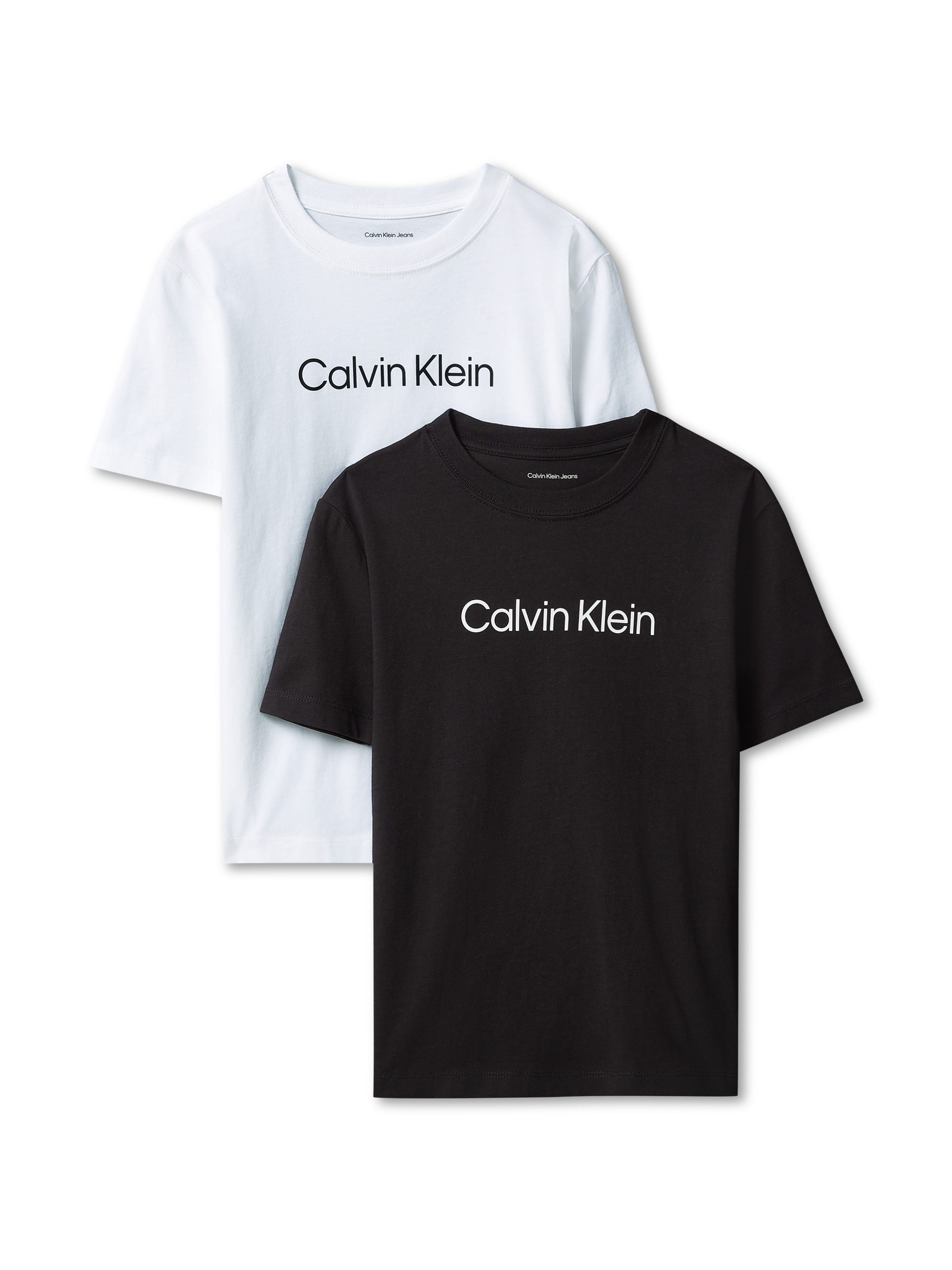 Calvin Klein Jeans T-Shirt INSTITUTIONAL 2-PACK T-SHIRT (2-tlg) Regular fit mit Rundhalsausschnitt – Bild 5 von 5