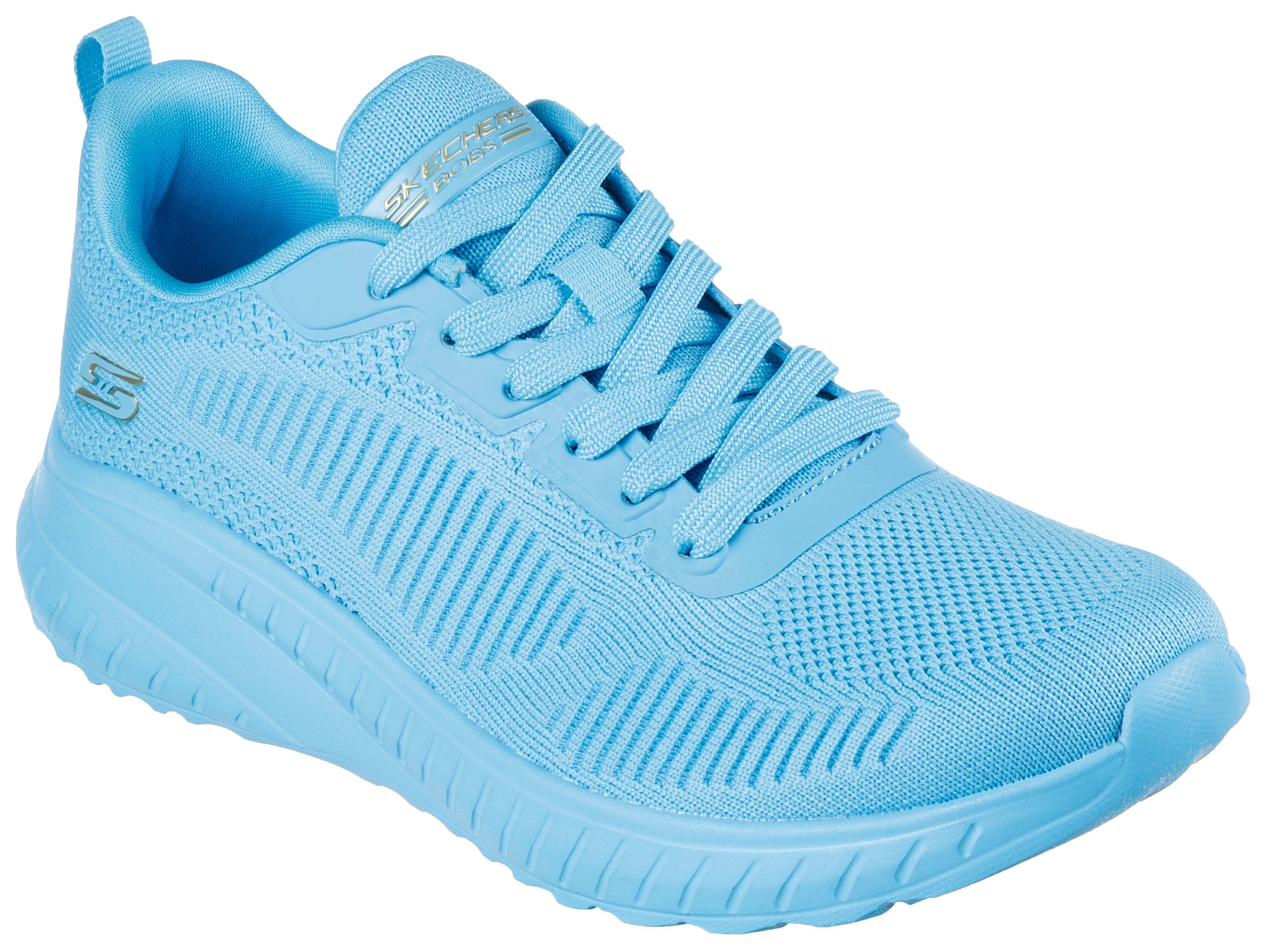 Skechers BOBS SQUAD CHAOS-COOL RYTHMS Sneaker, Knitwear-Sneaker, Schnürschuh in veganer Verarbeitung