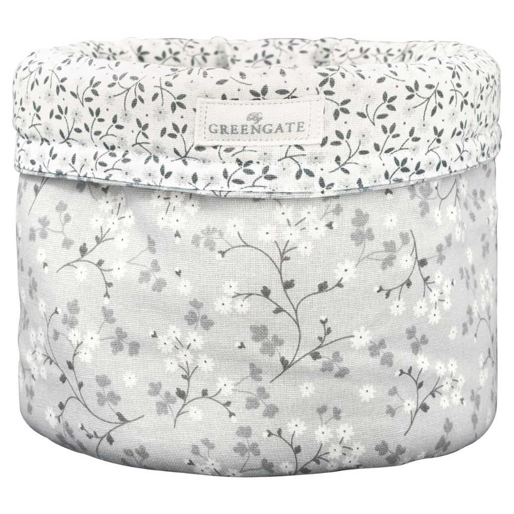 Greengate Brotkorb Greengate Brotkorb EMINA Grau mit Blumen