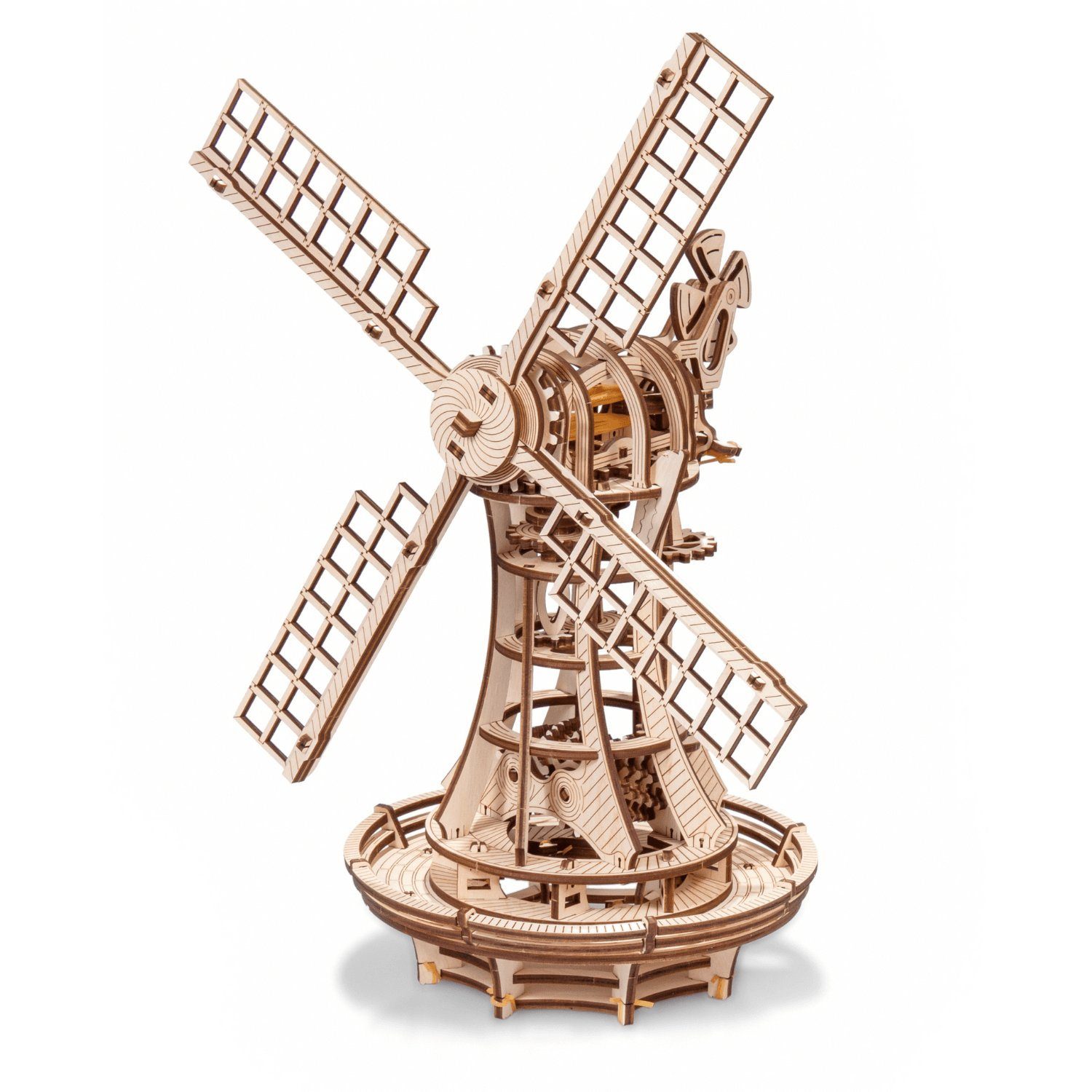 Mechanisches 227 Windmühle Mechanische Holzpuzzle, Eco-Wood-Art Eco Wood Puzzle Puzzleteile Art