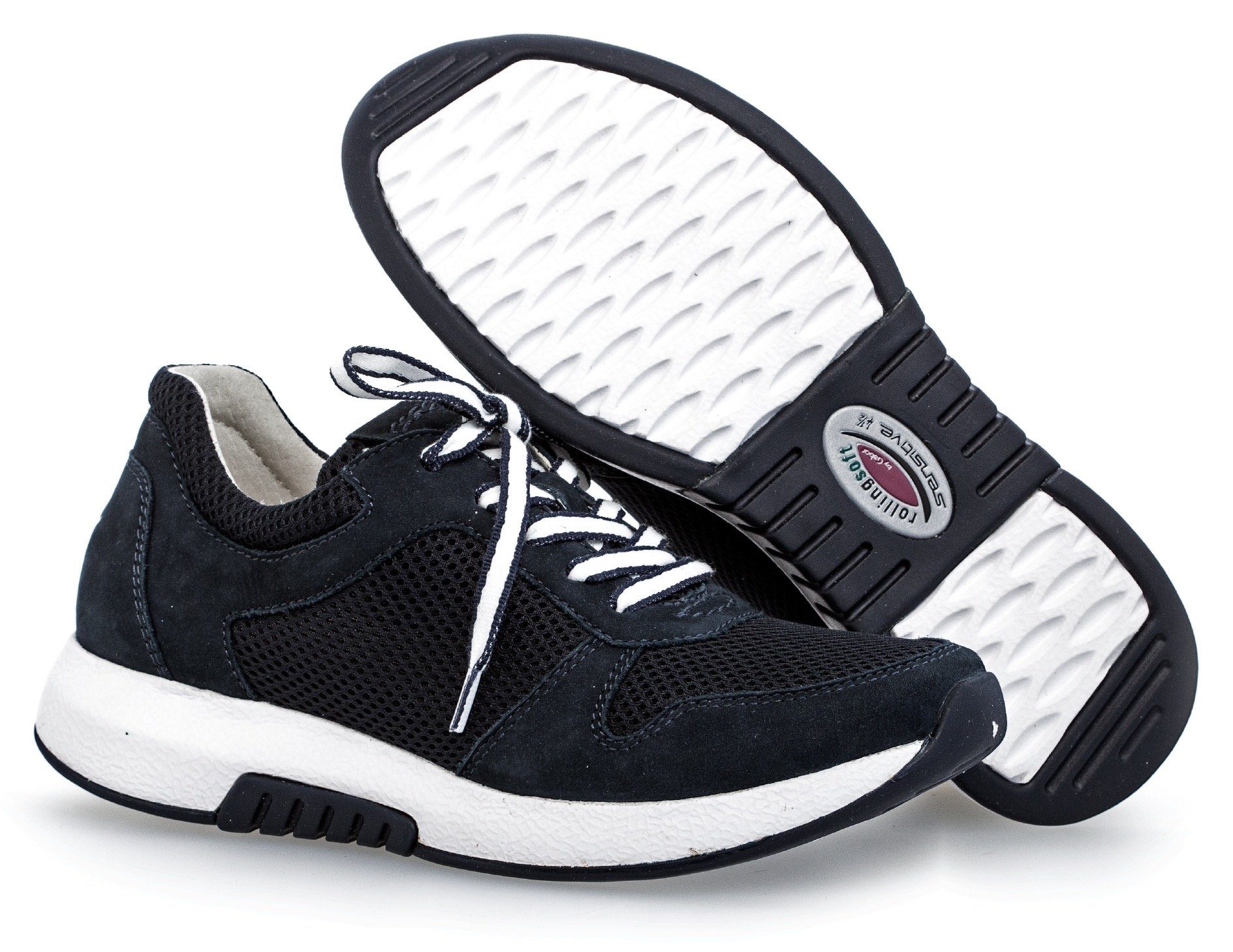 Gabor Rollingsoft Keilsneaker, Freizeitschuh, Halbschuh, Schnürschuh mit Logo an der Ferse