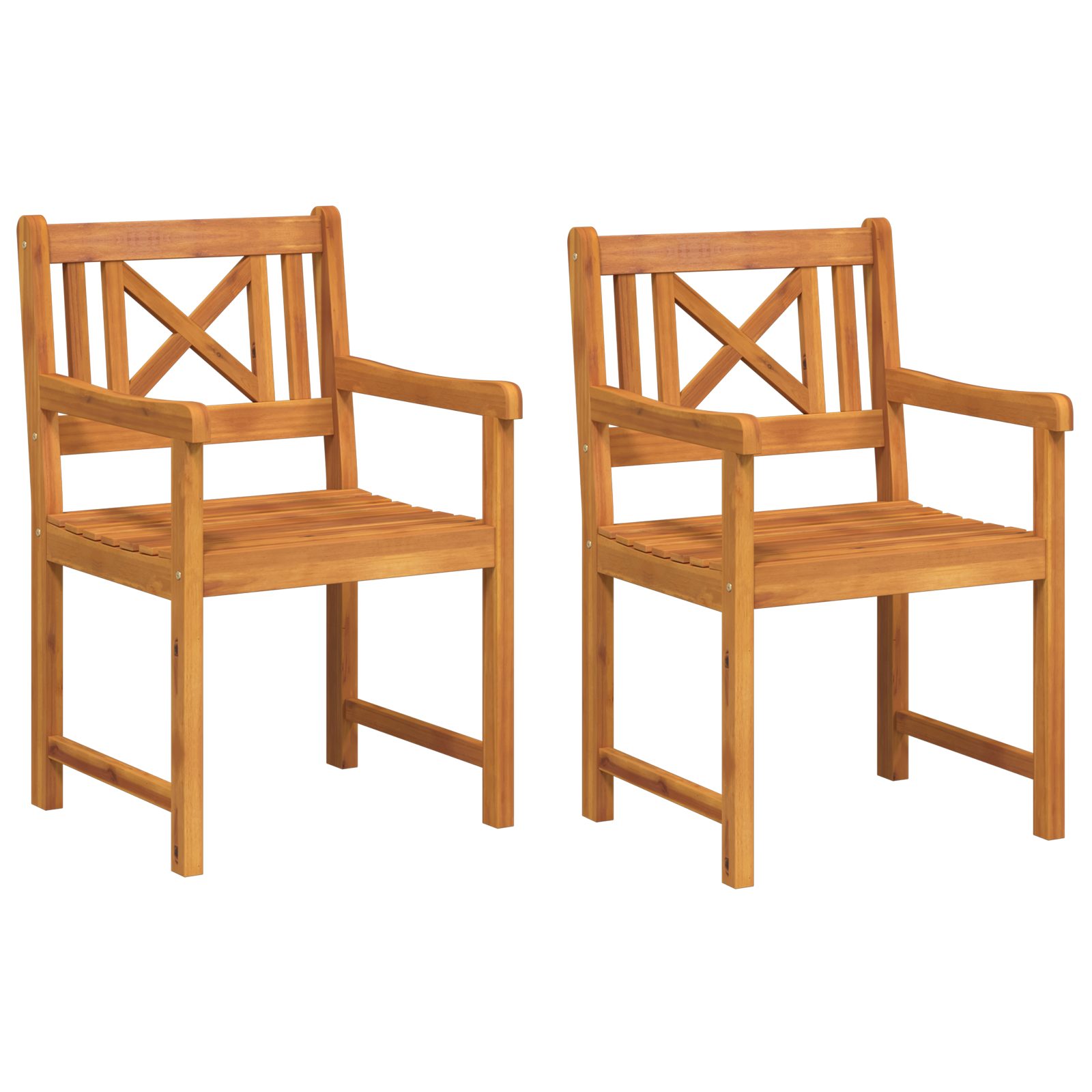 vidaXL Gartenstuhl Gartenstühle 2 Stück 56x56x90 cm Massivholz (2 St)