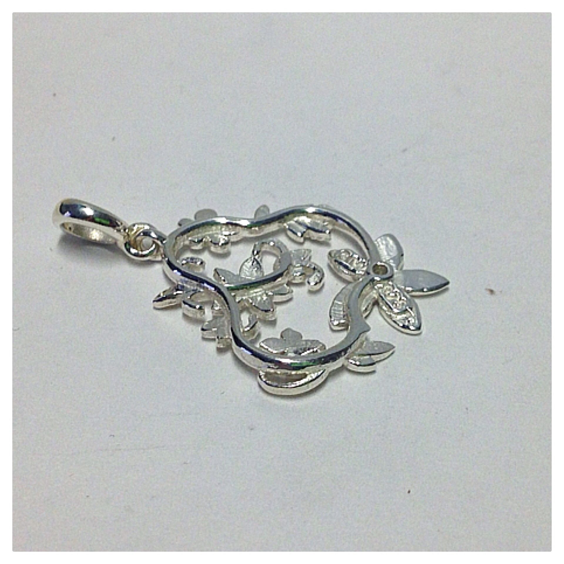 Edelschmiede925 Kettenanhänger floraler Kettenanhänger in 925 Silber m Zirkonia