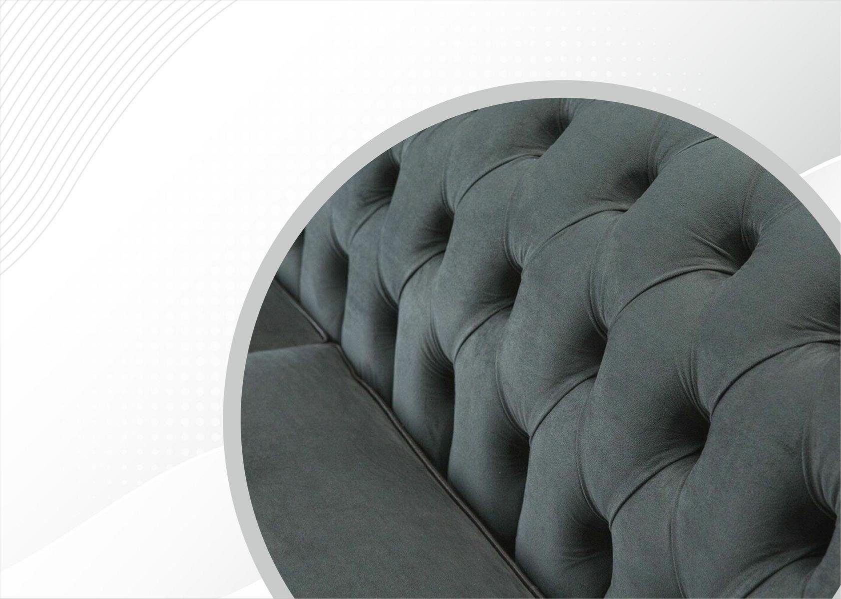 cm 265 JVmoebel Sitzer Design Chesterfield-Sofa, Couch Sofa Chesterfield Sofa 4