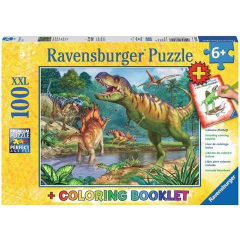 Ravensburger Puzzle Welt der Dinosaurier, 100 Puzzleteile, Made in Germany, FSC® - schützt Wald - weltweit