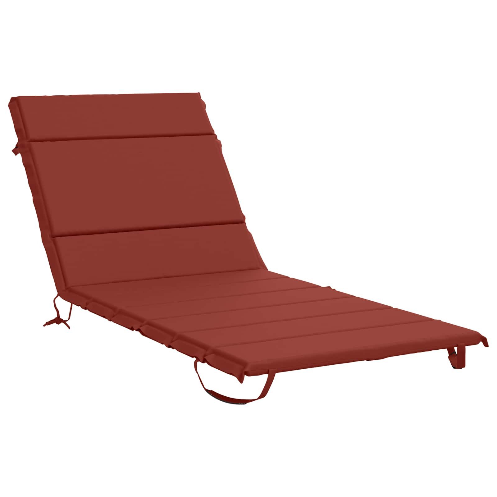 vidaXL Sitzauflage Sonnenliege Kissen GEMERT 100 % Polyester Rot 200 x 80 x 3 cm, (1 St)