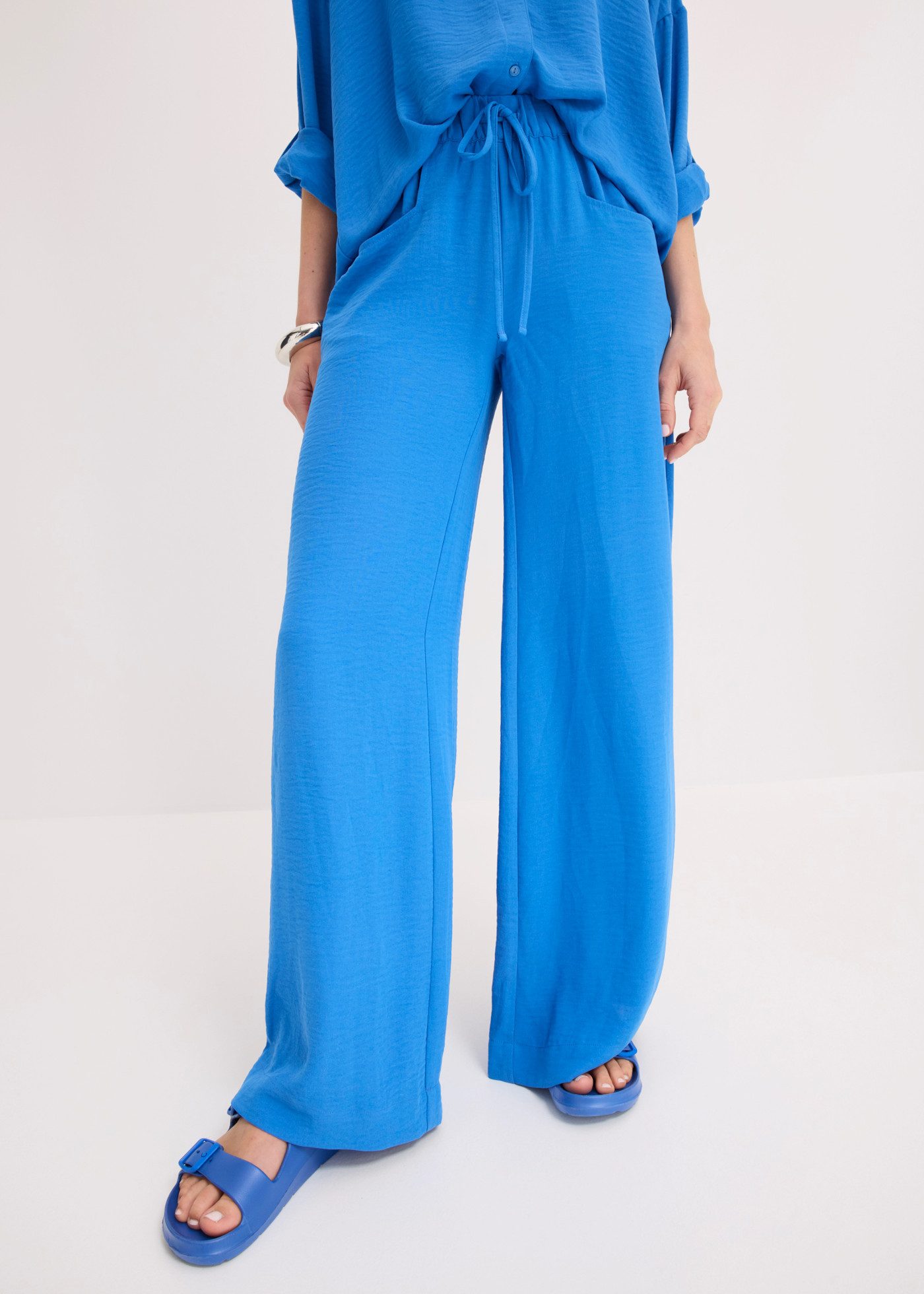 bonprix Marlene-Hose lässiger Schnitt, bequemer Gummizug, Loose Fit Passform