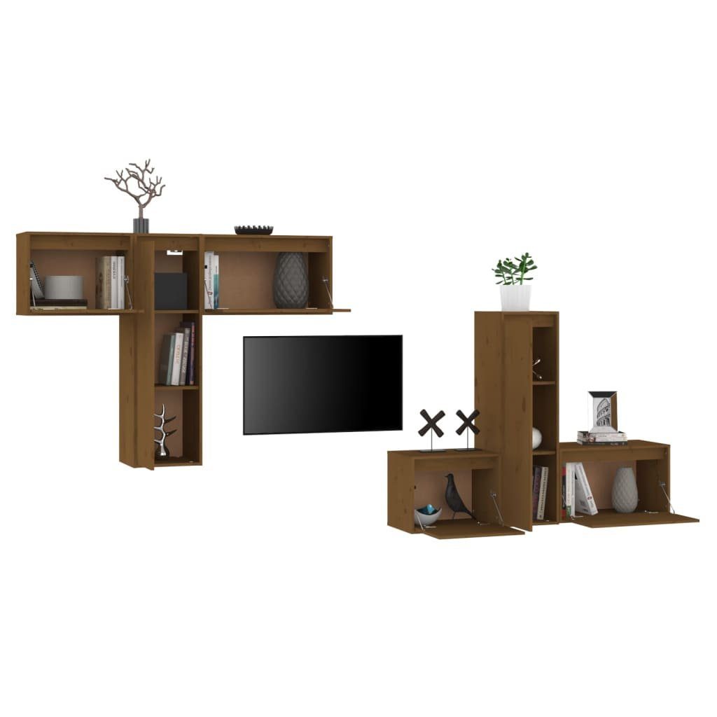 TV-Schrank Stk. 6 furnicato TV-Schränke Honigbraun Massivholz Kiefer