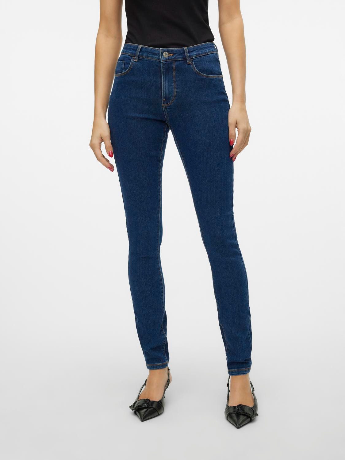 Skinny-fit-Jeans VMELLY MR SKINNY JEANS BLUE NOOS