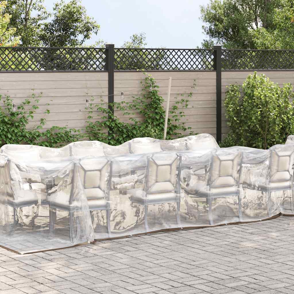 vidaXL Schutzplane Transparente Plane mit Ösen 3x8 m Polyethylen (1-St)