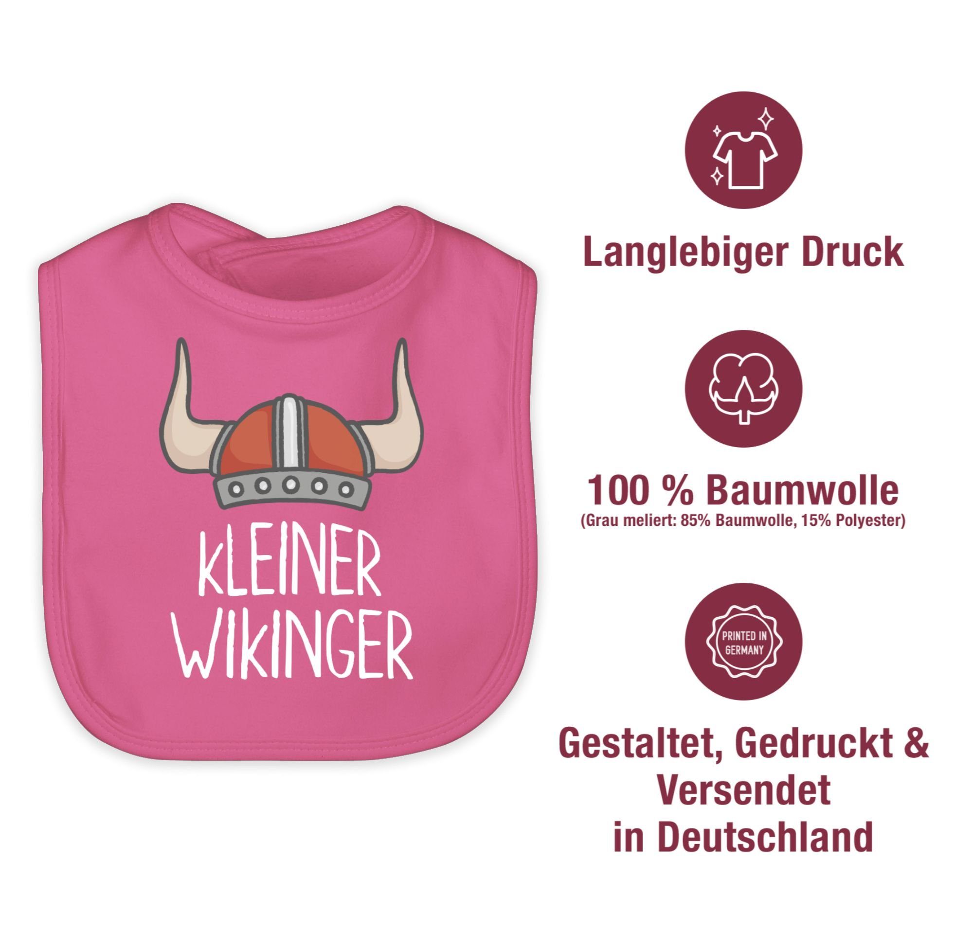 3 weiß, Lätzchen Pink kleiner Baby Wikinger & Shirtracer Wikinger Walhalla