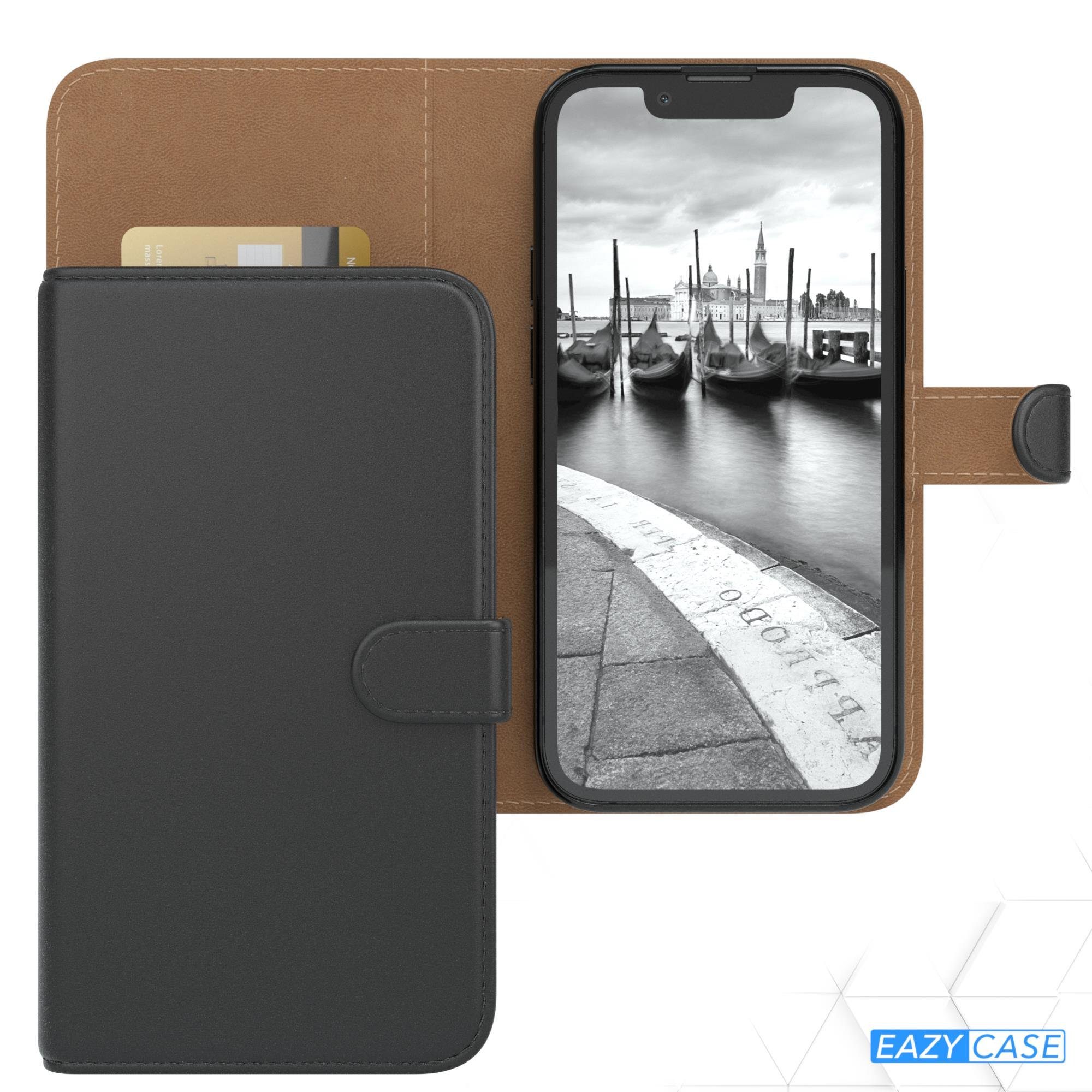 EAZY CASE Handyhülle Uni Bookstyle für Apple iPhone 13 Mini 5,4 Zoll, Schutzhülle mit Standfunktion Kartenfach Handytasche aufklappbar Etui
