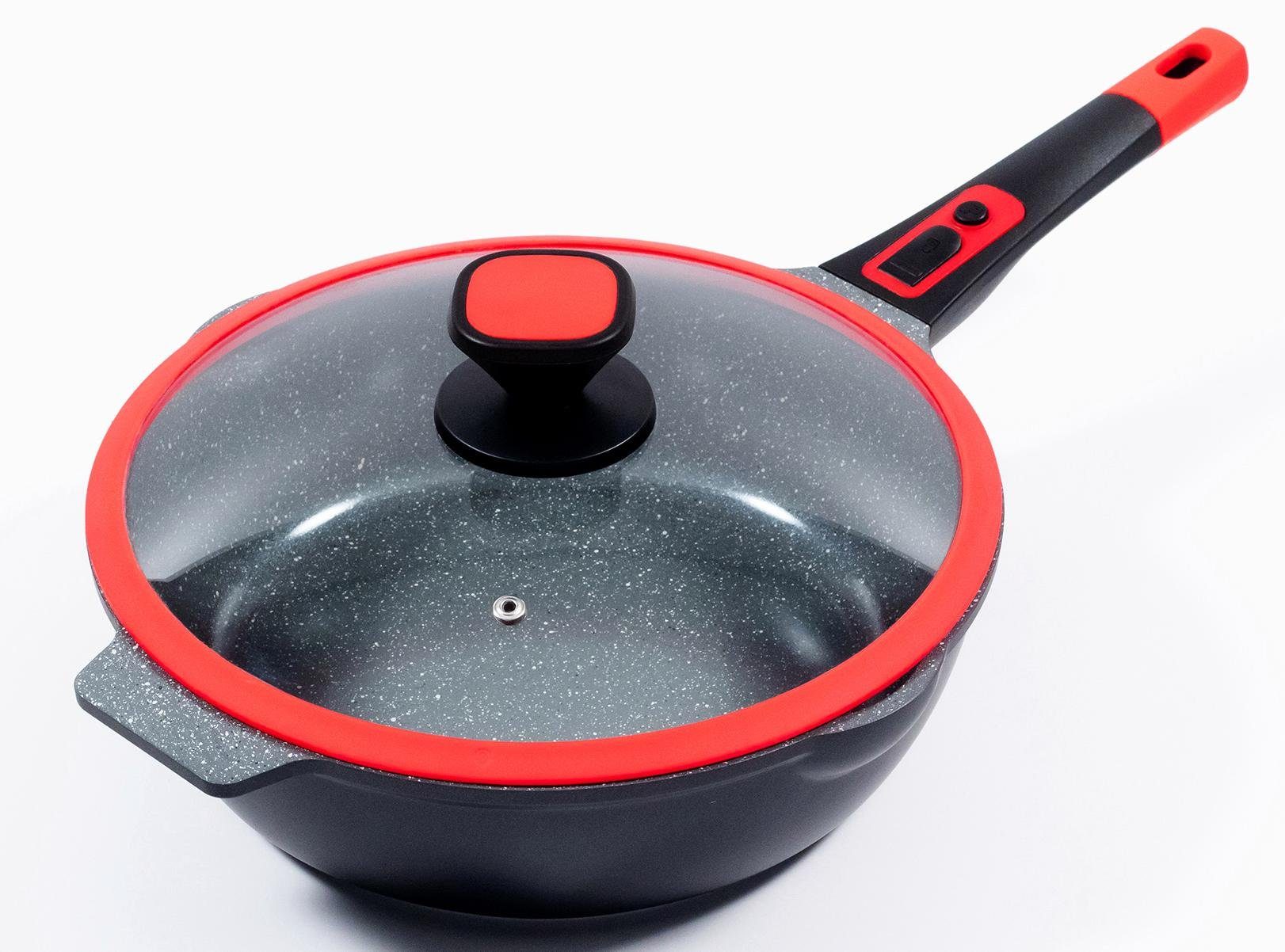 KING Bratpfanne Click-Grip, Aluminiumguss (1-tlg), abnehmbarer Griff, Induktion, Ø 24 cm