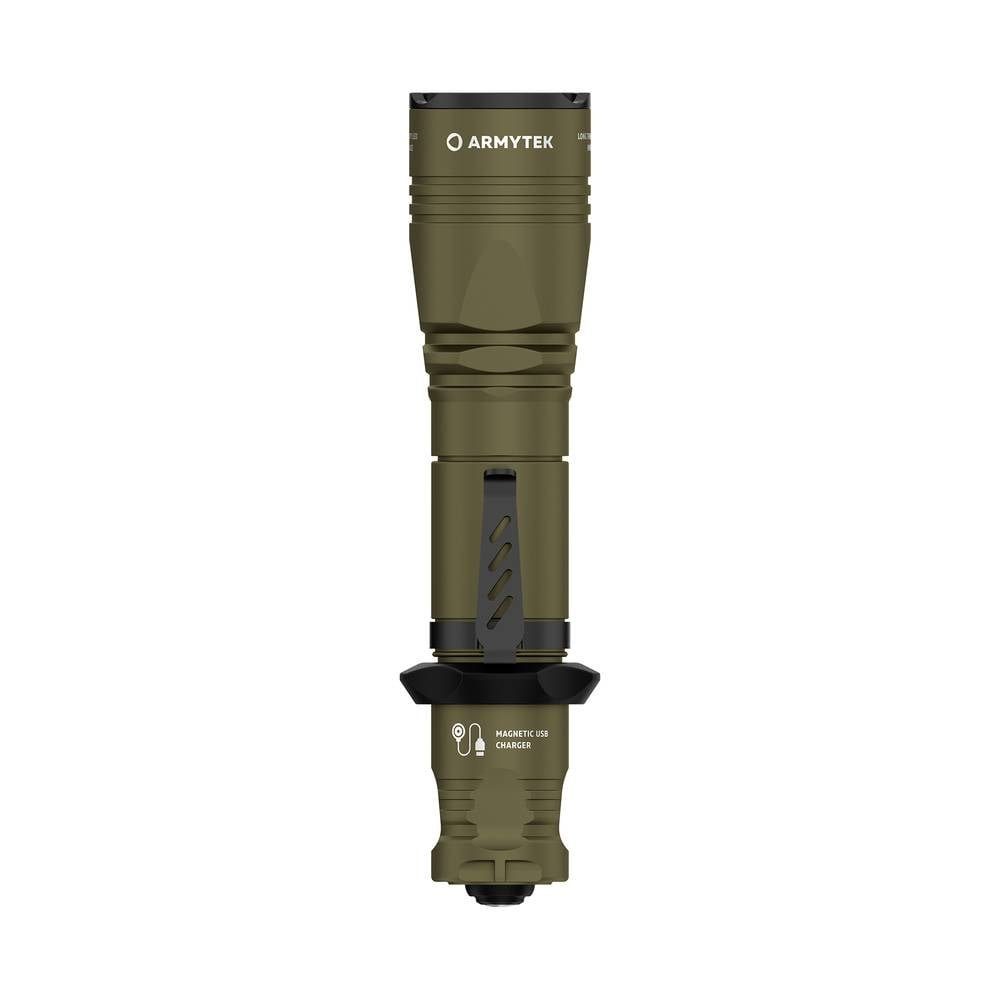 Armytek Taschenlampe Taktische Taschenlampe 2 in 1 mit magnetischer Aufladung F07501WO, mit Handschlaufe, mit Holster