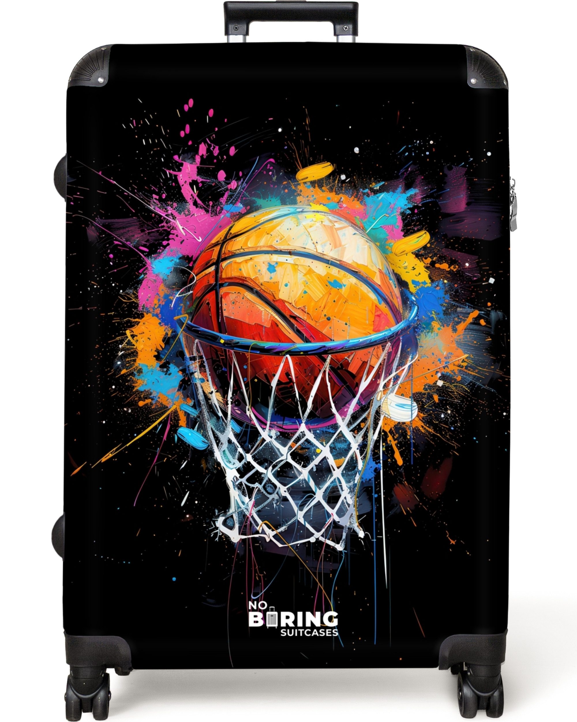 NoBoringSuitcases.com© Hartschalen-Trolley Basketball mit Graffiti 77 günstig online kaufen