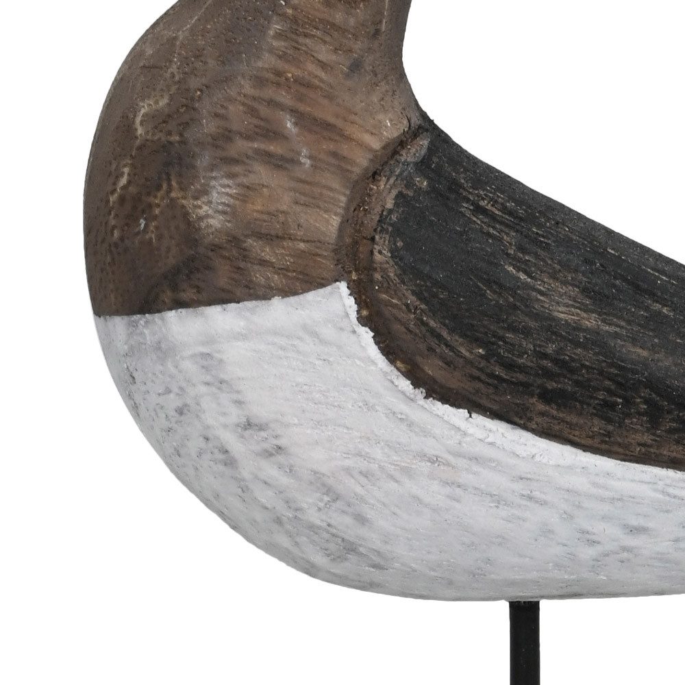 Posiwio Dekoobjekt Holzvogel BROWNY shabby braun weiß H24cm Dekovogel aus Holz im Antiklo