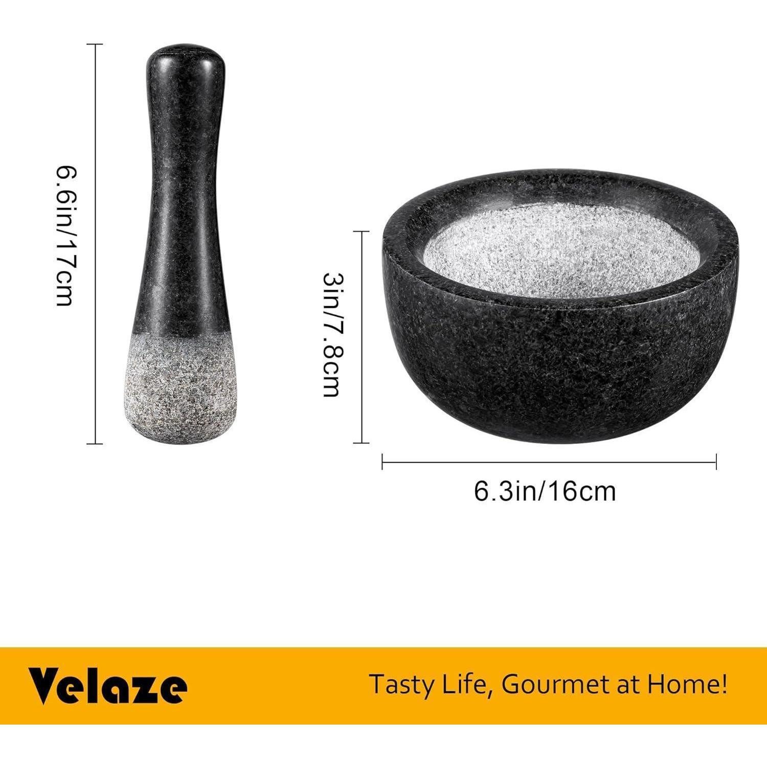 LuxusKollektion Mörser Mörser mit Stößel Granit 580ML Ø 16cm Gewürzmörser Kräuter