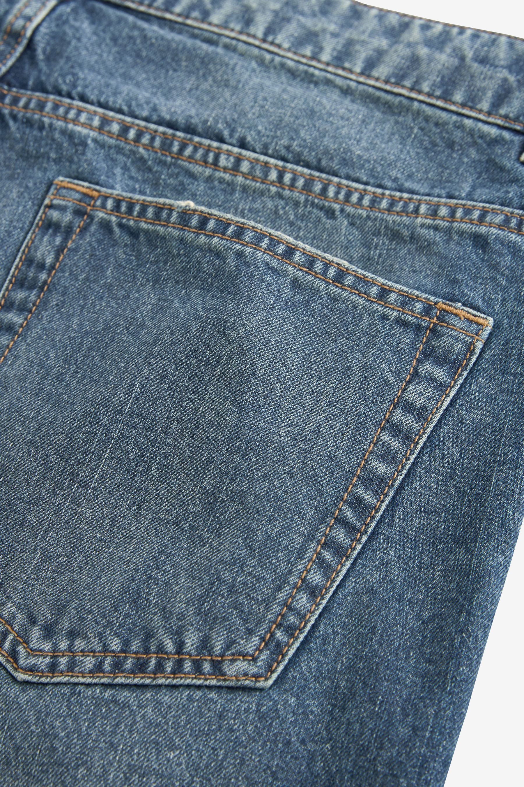 Next Straight-Jeans Authentische Straight Fit Jeans, 100 % Baumwolle (1-tlg)
