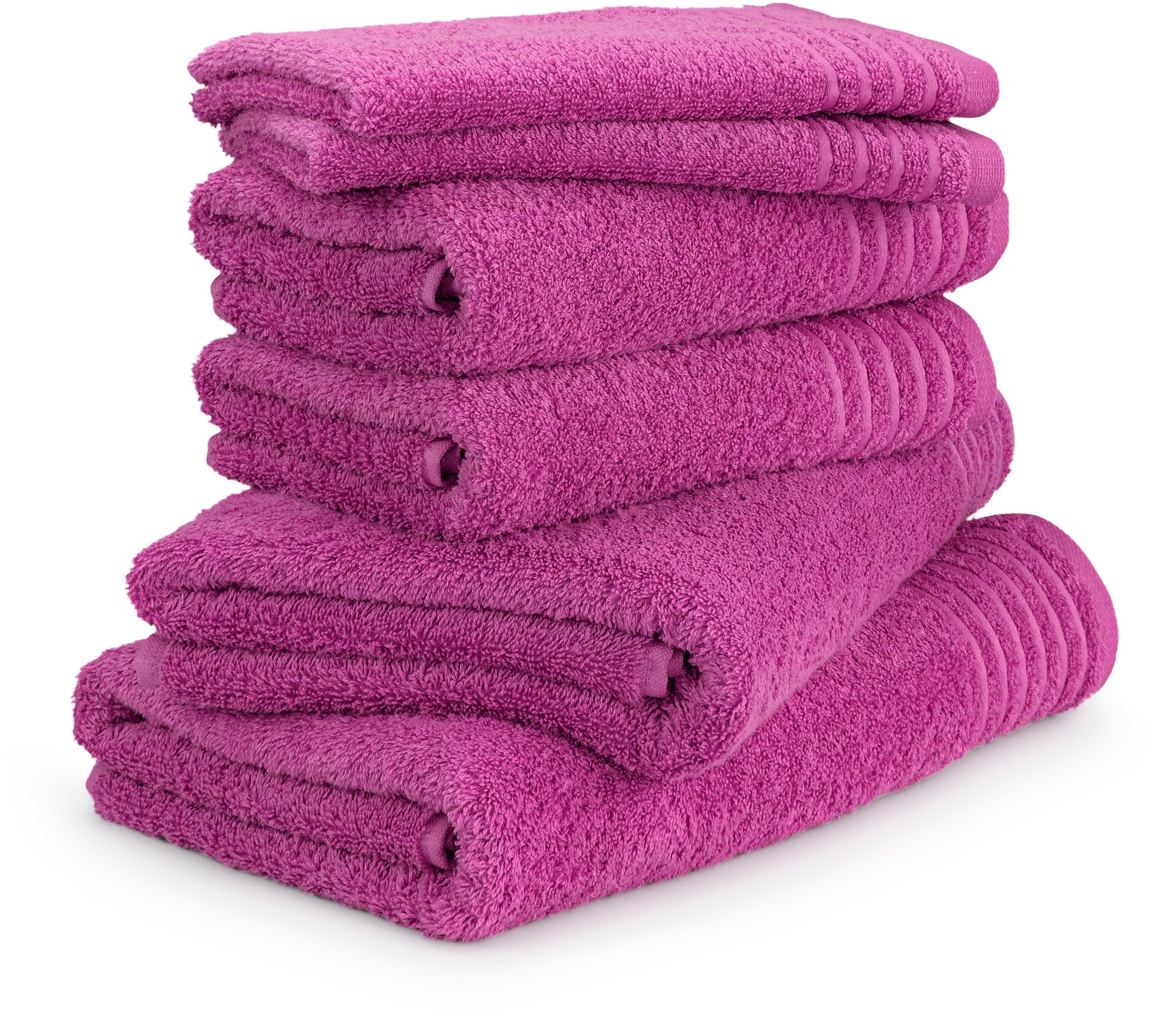 Möve Handtuch Set New Classic, Walkfrottier (Set, 6-St), 2x Gäste-, 2x Hand- und 2x Duschtücher