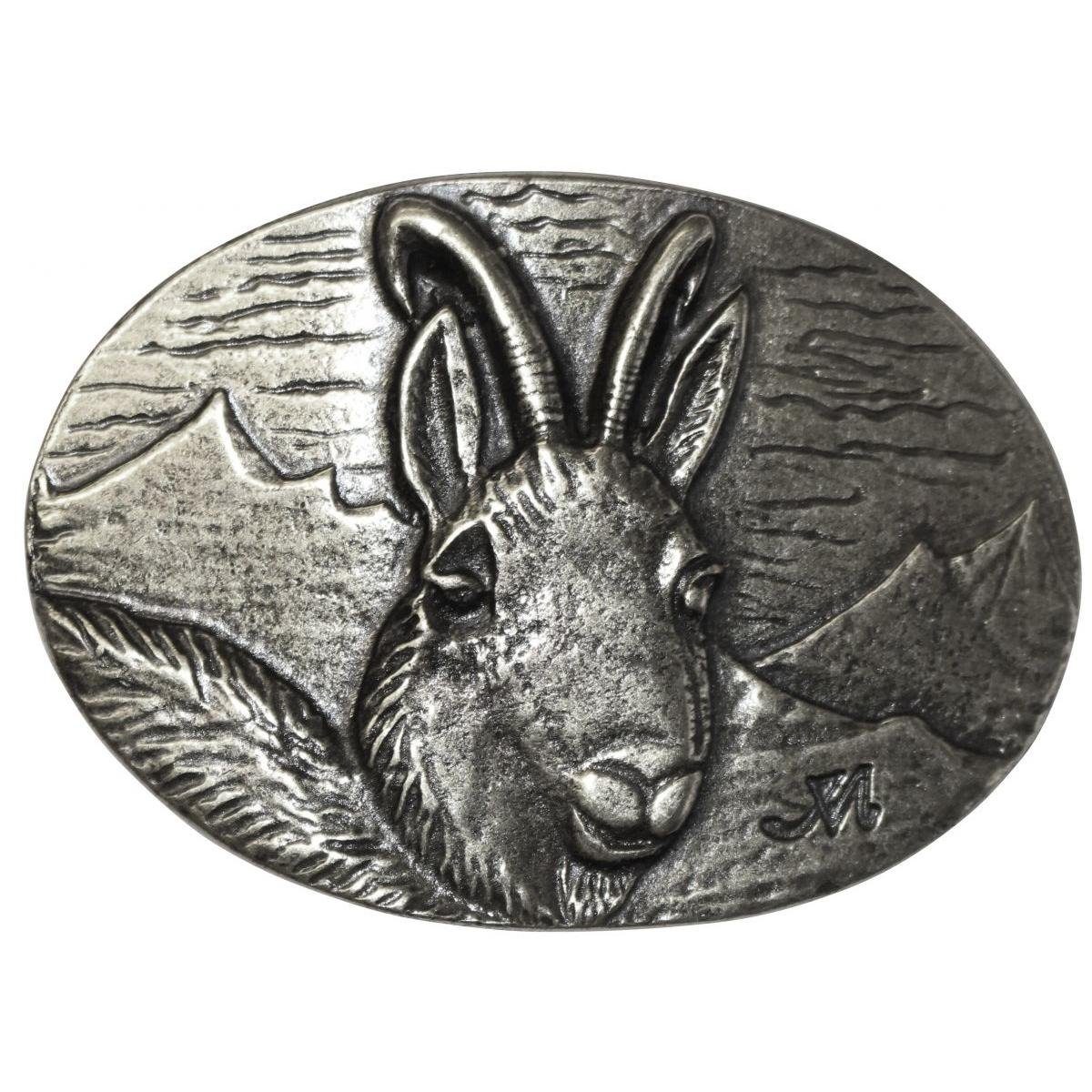 BELTINGER Gürtelschnalle Gams 4,0 cm - Buckle Gürtelschließe 40mm - für Jagd--Outfit - - Gürtel (1-St)