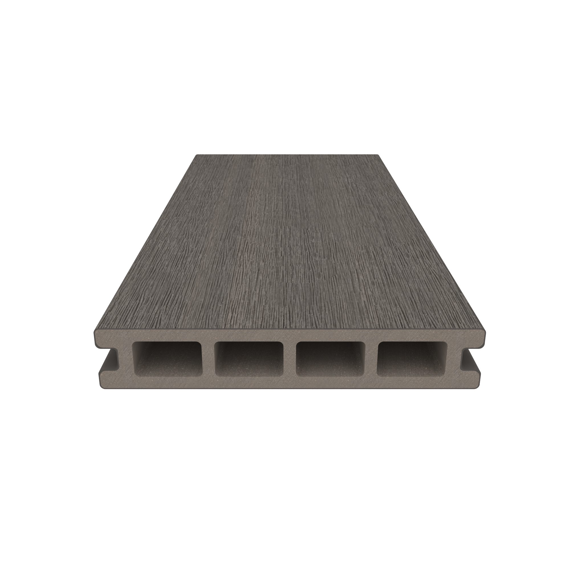 Gartenwelt Riegelsberger Terrasse WPC Terrassendiele 25x140 mm Hohlprofil ummantelt, BxT:20x14 cm, Beidseitig verwendbar - Holzmaserung grob und fein