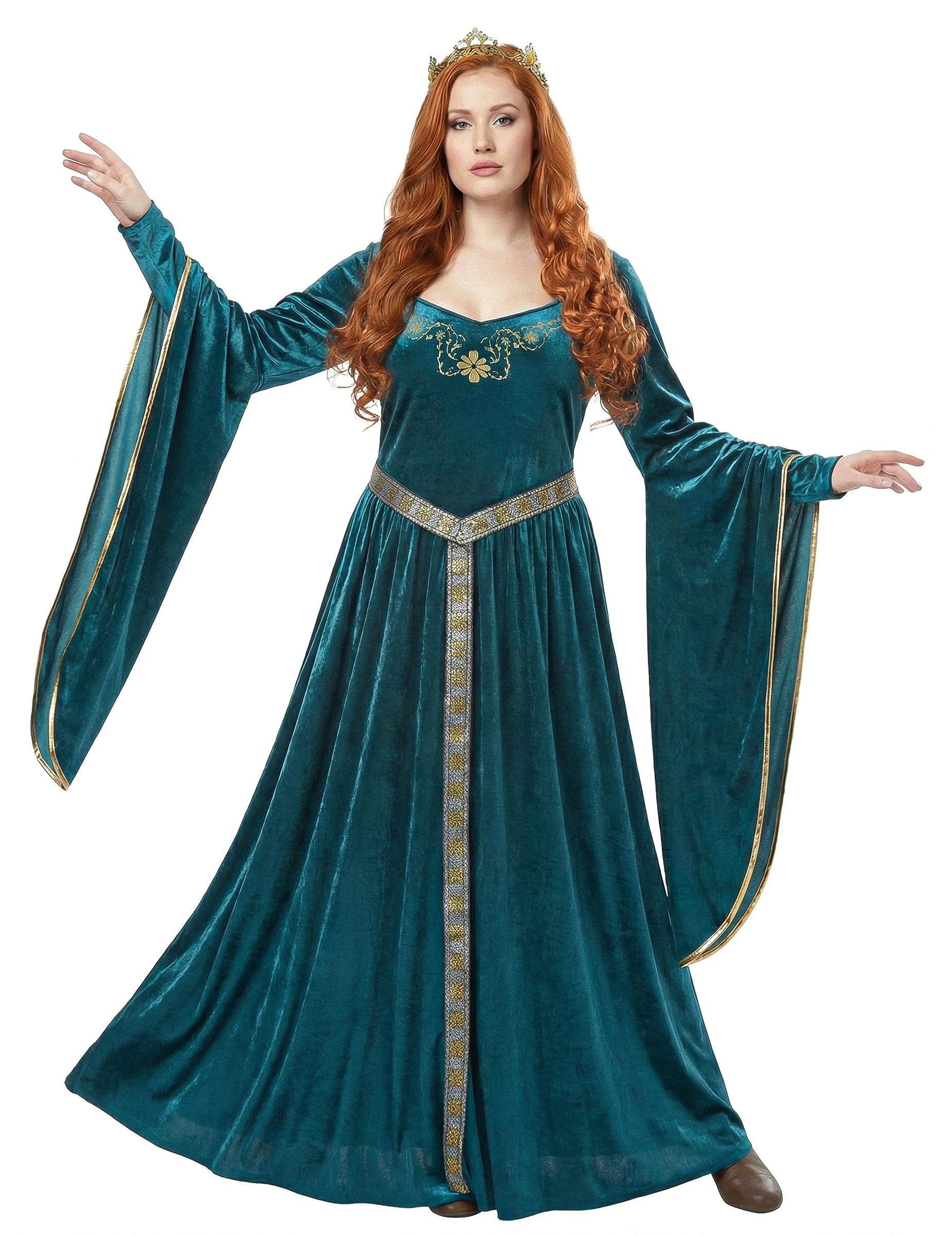 California Costumes Kostüm Renaissance Hofdame Plus Size Mittelalter-Damenkostüm hellpetrol