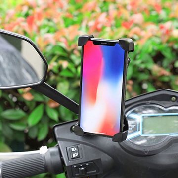 Retoo Handyhalterung Fahrrad Halterung Smartphone Motorrad Handy Lenker Smartphone-Halterung, (bis 6,5 Zoll, Packung, Handyhalter Fahrrad, Bedienungsanleitung in Deutsch, Universell und kompatibel, Solide Verarbeitung, Breiter Einsatzbereich)