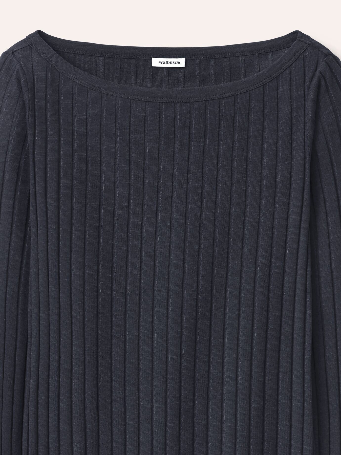Walbusch Langarmshirt Damen Shirt mit Rippenstruktur LA U-Boot-Ausschnitt Langarm, pflegeleicht – Bild 4 von 4