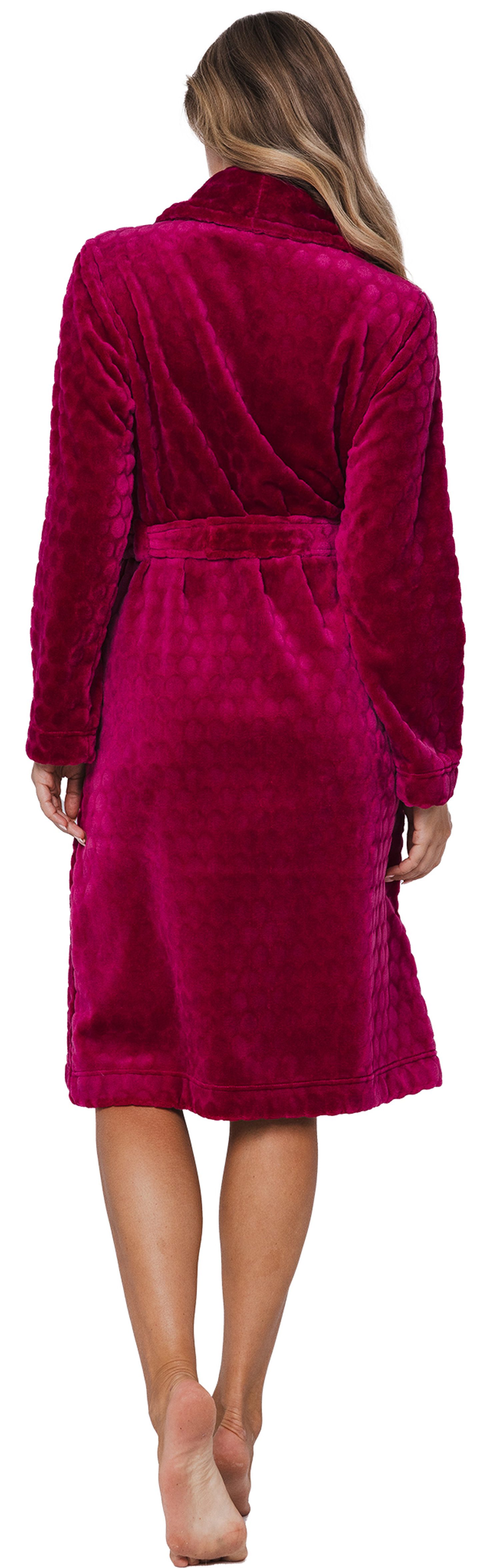 Pastunette Bademantel Damen Morgenmantel Fleece Qualität, Polyester, Schalkragen, Modisches Design