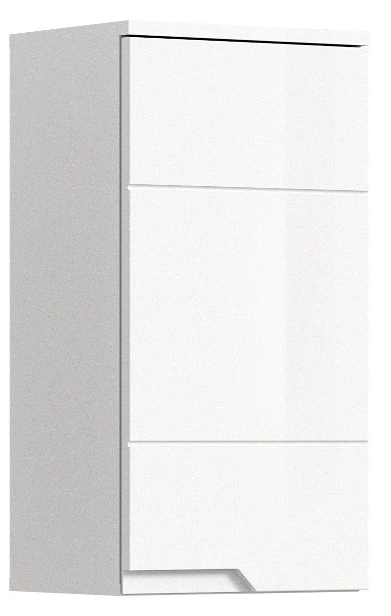 xonox.home Hängeschrank Weiß Hochglanz Softclose Melamin Modern 38x73x27 cm